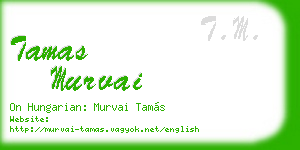 tamas murvai business card